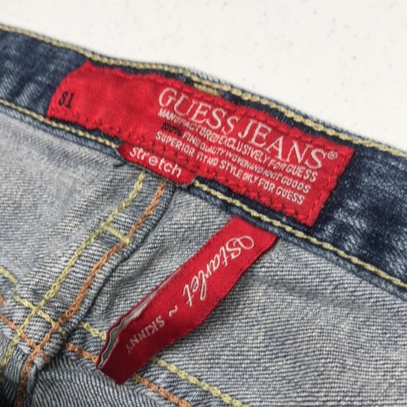 VINTAGE GUESS STARLET SKINNY JEANS 31x28 🇺🇸 - Picture 2 of 11